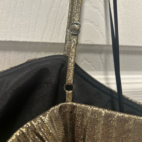 J. Crew Shimmering Gold Dress with Adjustable Spaghetti Straps - Picture 4 of 6